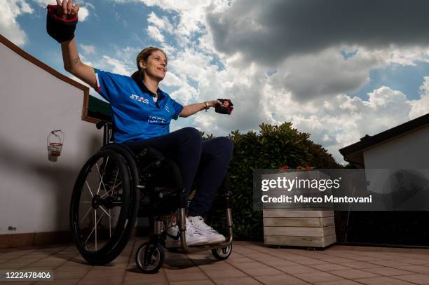 Giada Rossi trains in isolation on May 02, 2020 in Pordenone, Italy. The coronavirus and the disease it causes, COVID-19, are having a fundamental...