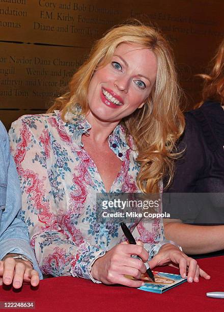 Actress Sherie Rene Scott attends the "Everyday Rapture" original cast recording signing at the American Airlines Theatre on June 15, 2010 in New...