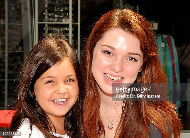 Actors Bailee Madison and Jennifer Stone of the "Wizards of Waverly Place" Stars, serve as tour guides for children's cancer on June 11, 2010 in...