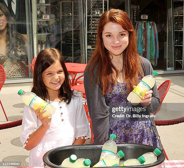 Actors Bailee Madison and Jennifer Stone of the "Wizards of Waverly Place" Stars, serve as tour guides for children's cancer on June 11, 2010 in...