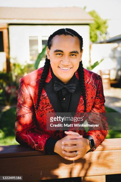 Siaki Sii attends #SaveProm, a virtual prom for high school kids, hosted by My School Dance and Charlotte's Closet on May, 2 2020 in Hawthorne,...