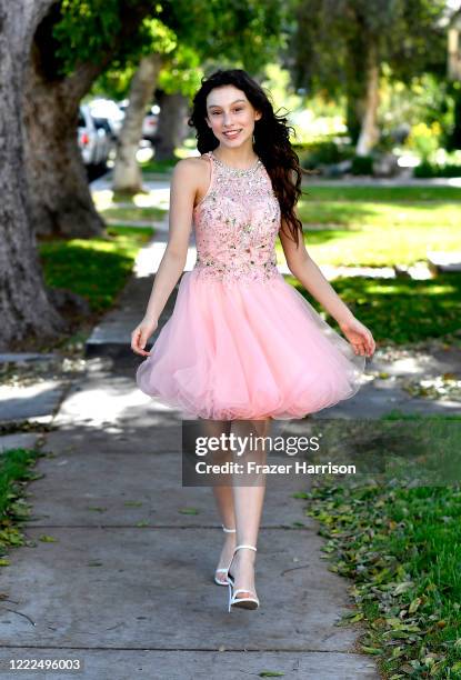 Jennifer Michele attends #SaveProm, a virtual prom for high school kids, hosted by My School Dance and Charlotte's Closet on May 2, 2020 in Glendale,...