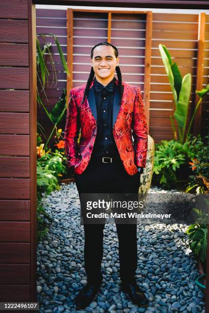 Siaki Sii attends #SaveProm, a virtual prom for high school kids, hosted by My School Dance and Charlotte's Closet on May, 2 2020 in Hawthorne,...