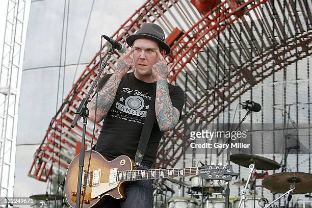 Vocalist/musician Brian Fallon performs with The Gaslight Anthem during day 2 of the Bonnaroo Music And Arts Festival at the Bonnaroo Festival...
