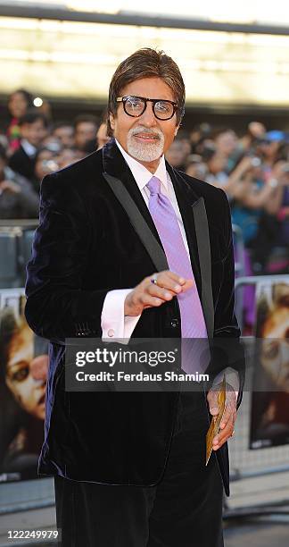 Amitabh Bachchan attends the World Premiere of "Raavan" at BFI Southbank on June 16, 2010 in London, England.