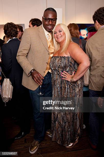 Ben Ofoedu and Vanessa Feltz attend the Zoobs vs. Lodola private view at Opera Gallery on June 16, 2010 in London, England.