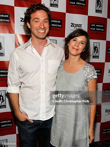 Actors Nate Smith and Sabrina Lloyd attend the "Hello Lonesome" screening during the 2010 Los Angeles Film Festival at Regal Cinemas at LA Live...