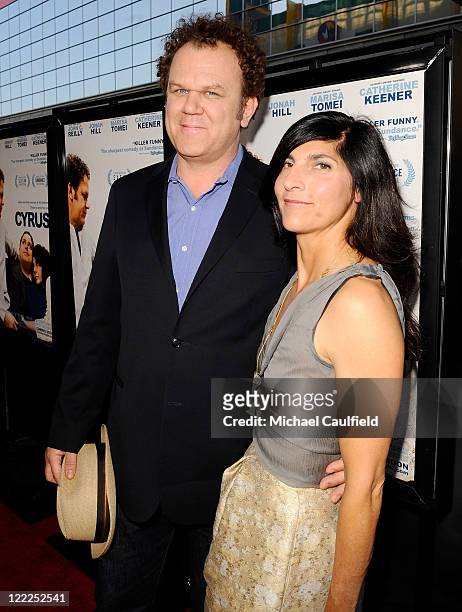 Actor John C. Reilly and wife Alison Dickey attend the "Cyrus" gala screening during the 2010 Los Angeles Film Festival held at Regal Cinemas at LA...
