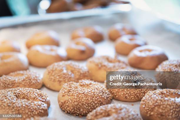 close-up photo of homemade cookies - bagel stock pictures, royalty-free photos & images