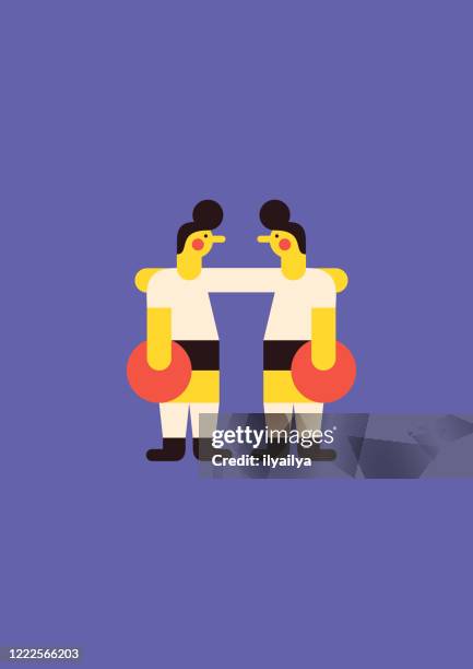 twins - gemini stock illustrations