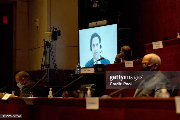 Assistant U.S. Attorney Aaron S.J. Zelinsky participates remotely at a hearing of the U.S. House Judiciary Committee on June 24, 2020 in Washington,...