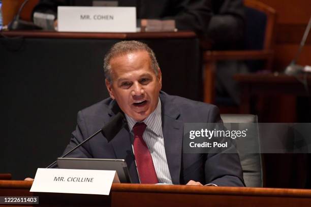 Rep. David Cicilline speaks during a House Judiciary Committee hearing on oversight of the Justice Department and a probe into the politicization of...