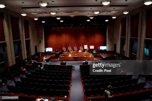 The U.S. House Judiciary Committee holds a hearing on at the Capitol Building June 24, 2020 in Washington, DC. Democrats are highlighting what they...