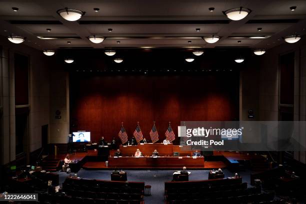 The U.S. House Judiciary Committee holds a hearing on at the Capitol Building June 24, 2020 in Washington, DC. Democrats are highlighting what they...