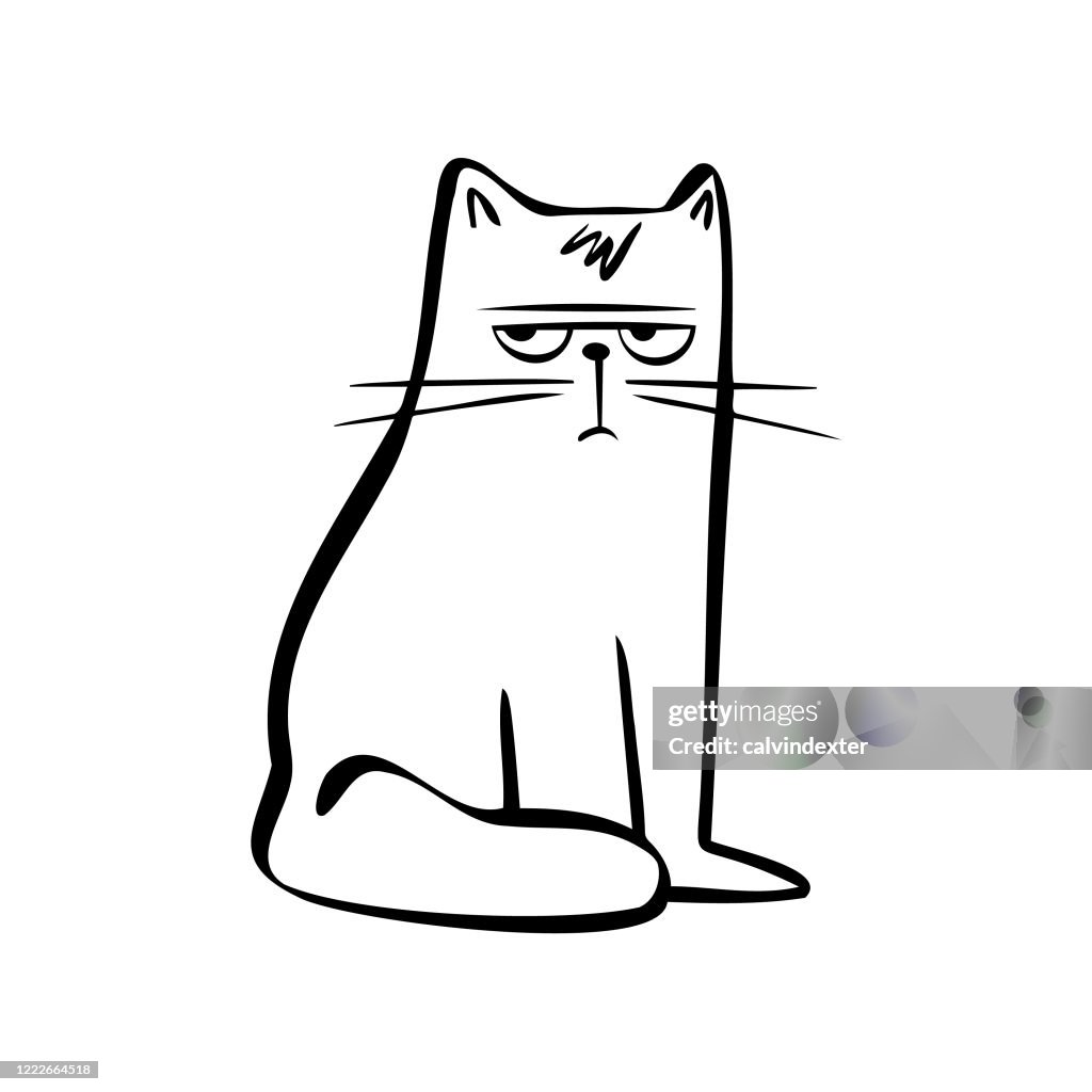 Cute Cartoon Cat High-Res Vector Graphic - Getty Images