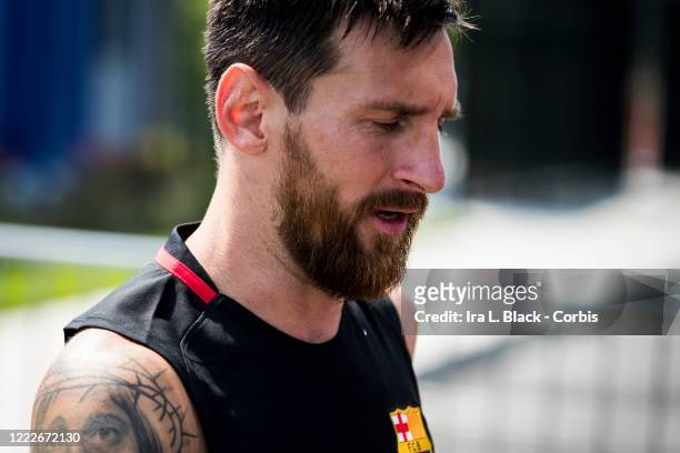 Lionel Messi of Barcelona after the the International Champions Cup Barcelona training session. On April 8, 2020 rumors of a transfer back to...