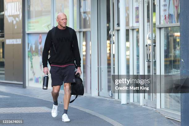 Roosters assistant coach Craig Fitzgibbon arrives at Sydney Roosters headquarters on May 04, 2020 in Sydney, Australia. NRL Players are gathering for...