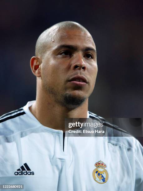 Ronaldo of Real Madrid is seen prior to the UEFA Champions League Group F match between Real Madrid and Partizan Belgrade at Estadio Santiago...