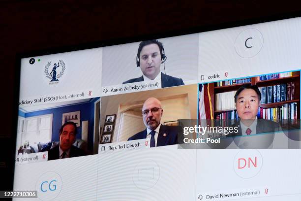 Aaron Zelinsky, on screen top center, a career Justice Department prosecutor who was part of special counsel Robert Mueller's team and worked on the...