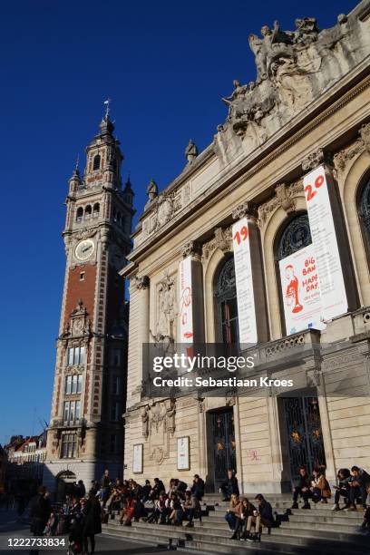 opera house of lille and chambre de commerce building, lille, france - 1907 2019 stock pictures, royalty-free photos & images