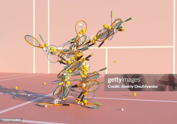 dancing tennis. - badminton sport photos et images de collection