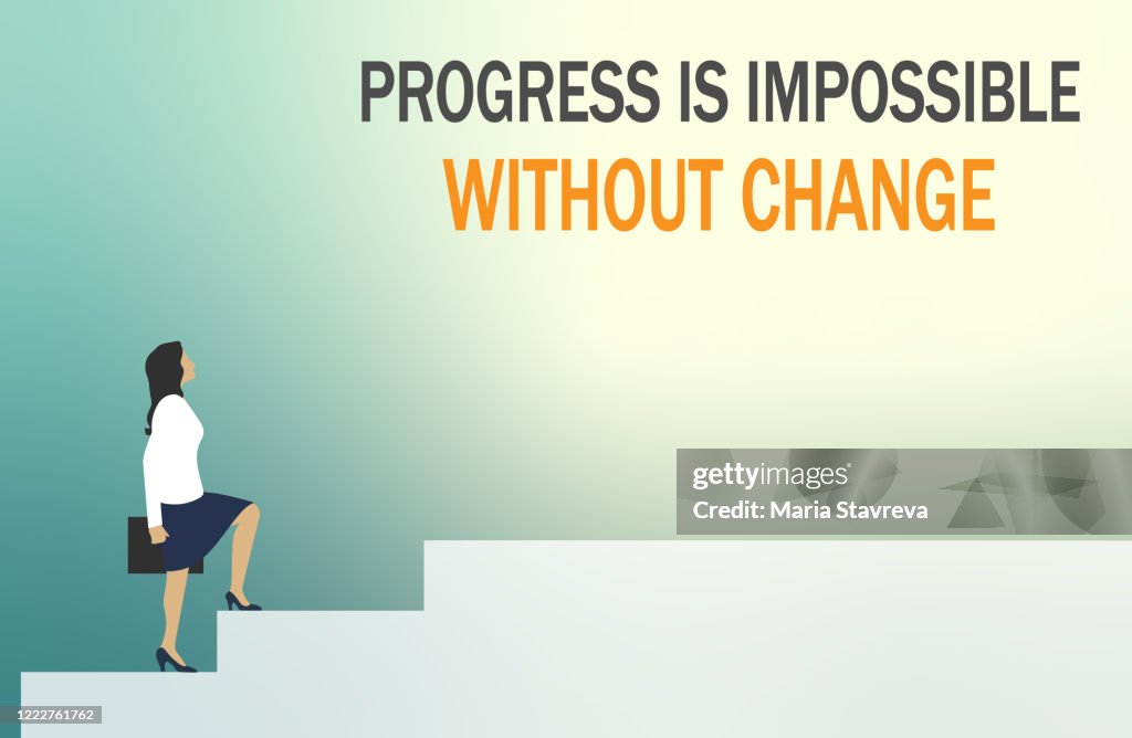 Progress Is Impossible Without Change High-Res Vector Graphic - Getty ...