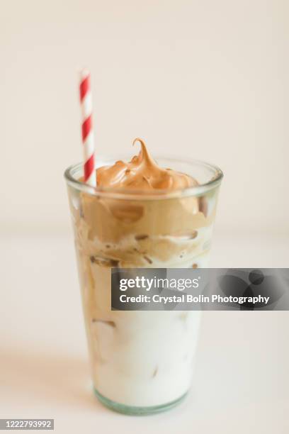 creamy whipped coffee - whip cream dollop stock pictures, royalty-free photos & images