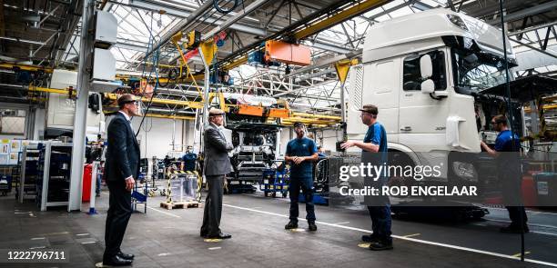 Dutch King Willem-Alexander visits Nedschroef in Helmond on June 25, 2020. The visit focuses on the impact of the coronavirus crisis on the...