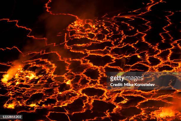 nyiragongo volcano - volcanic landscape stock pictures, royalty-free photos & images
