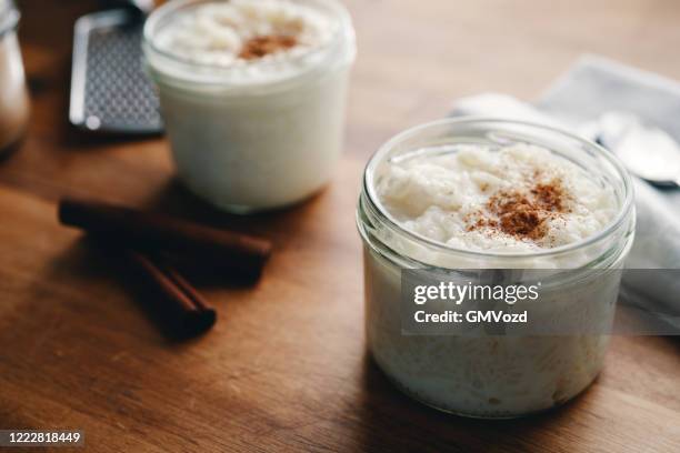 rice pudding rice with milk - rice pudding stock pictures, royalty-free photos & images