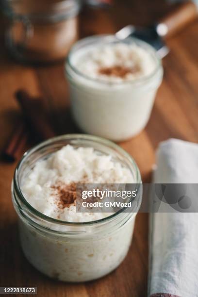 rice pudding rice with milk - rice pudding stock pictures, royalty-free photos & images