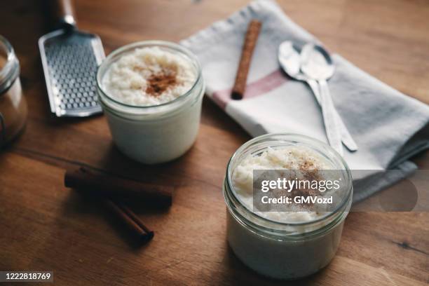 rice pudding rice with milk - rice pudding stock pictures, royalty-free photos & images