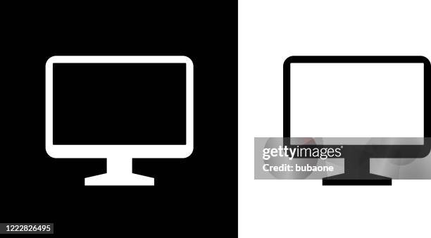 computer monitor icon - multiple computer screens white background stock illustrations