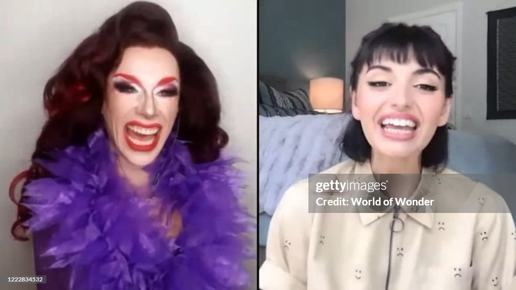 In this screengrab, Divina de Campo and Rebecca Black speak during