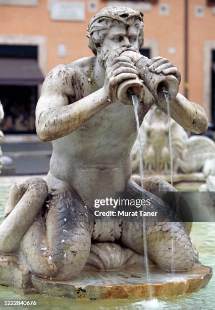 fountain of the moor in rome - triton stock pictures, royalty-free photos & images