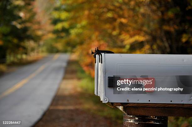 mail box at road side - mailbox stock pictures, royalty-free photos & images