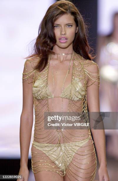 Adriana Lima walks the runway during the Victoria"u2019s Secret fashion show on May 19, 2000 in Cannes, France.