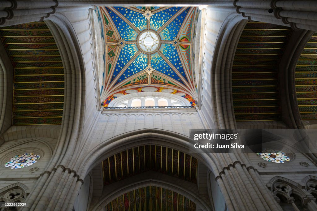 Almudena dome ceiling, Madrid, Spain