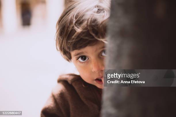 portrait of armenian boy - weeshuis stockfoto's en -beelden