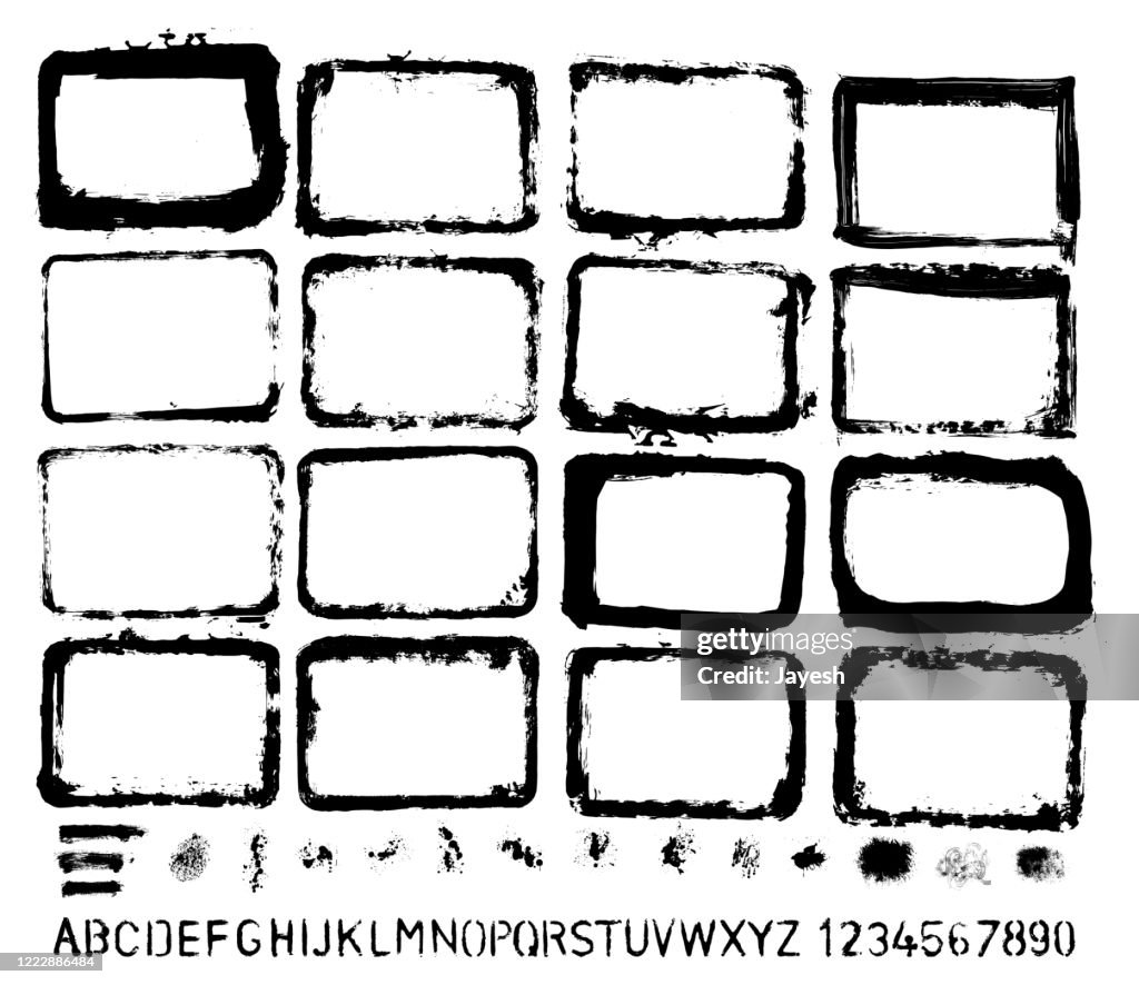 Designer Essentials: Painted Borders, Paint Splashes, Hand Stenciled Letters, Designer Set Collection Kit