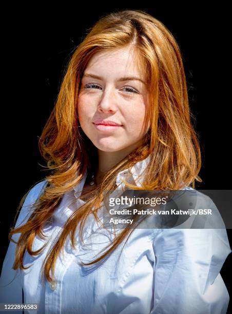 This newly released portrait of Princess Alexia of The Netherlands was taken at Palace Huis ten Bosch on April 27, 2020 in The Hague, Netherlands....