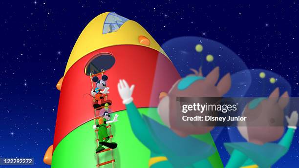 Mickey Mouse Clubhouse Space Adventure" - Mickey, Minnie, Donald, Daisy, Goofy and Pluto blast off to outer space in the Clubhouse rocket in search...