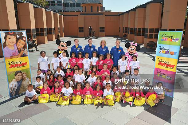 Mickey Mouse Clubhouse Space Adventure" - Mickey Mouse and Minnie Mouse welcomed NASA astronauts Chris Ferguson, Doug Hurley, Sandy Magnus and Rex...