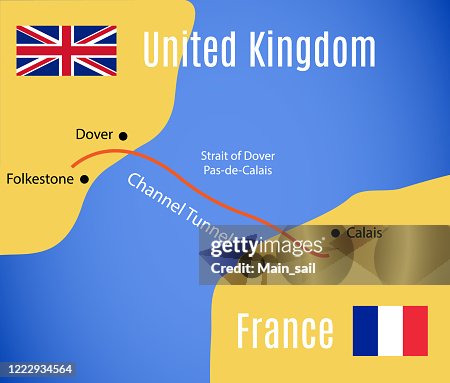 Schematic Map Of The Eurotunnel High-Res Vector Graphic - Getty Images
