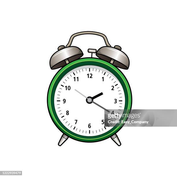 drawing the flat design of clock into a white background for assembling or creating teaching materials for moms doing homeschooling and teachers searching for pictures for teaching materials such as flashcards or children's books. - life events stock illustrations