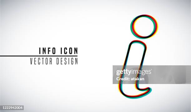colorful vector design concept. info icon - letter i stock illustrations