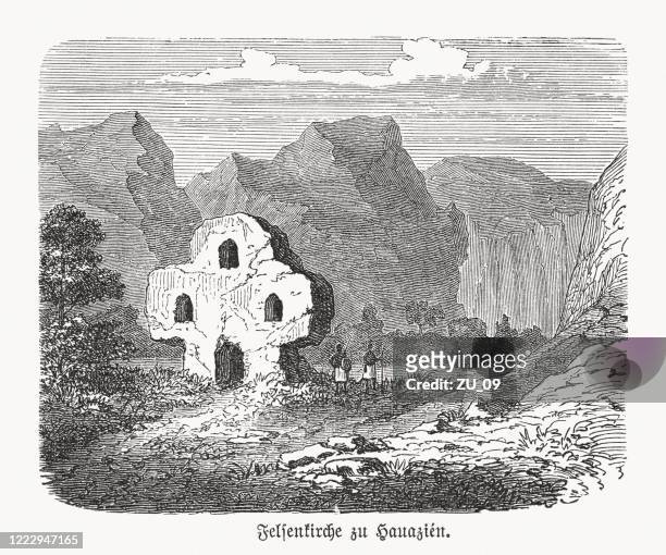 埃塞俄比亞豪阿齊恩岩教堂,木雕,出版於1893年 - tigre 幅插畫檔、美工圖案、卡通及圖標
