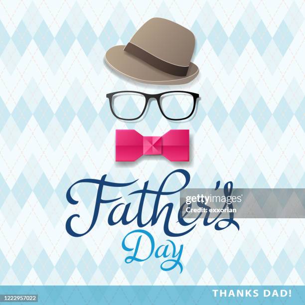 ilustraciones, imágenes clip art, dibujos animados e iconos de stock de día del padre gracias papá - pajarita