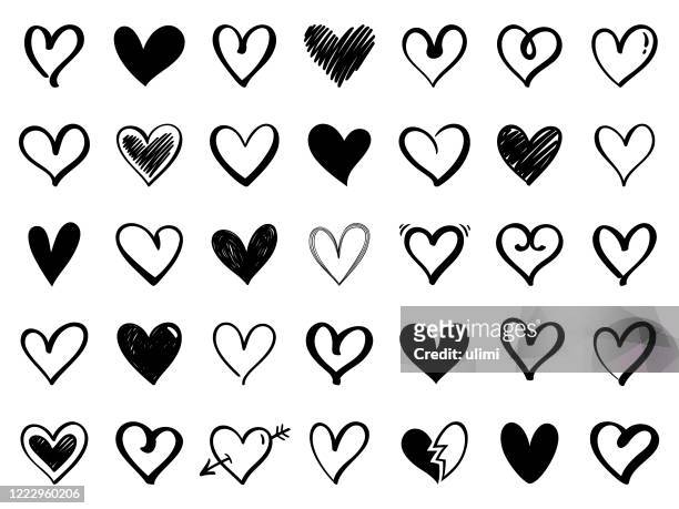 ilustrações, clipart, desenhos animados e ícones de corações - heart symbol