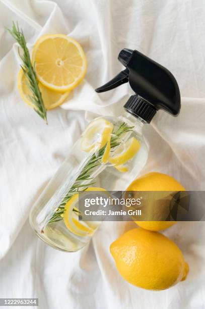 homemade natural cleaning spray - vinegar stock pictures, royalty-free photos & images